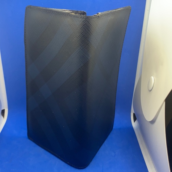 Burberry Black blue London Check and Leather Continental Wallet - Picture 9 of 9